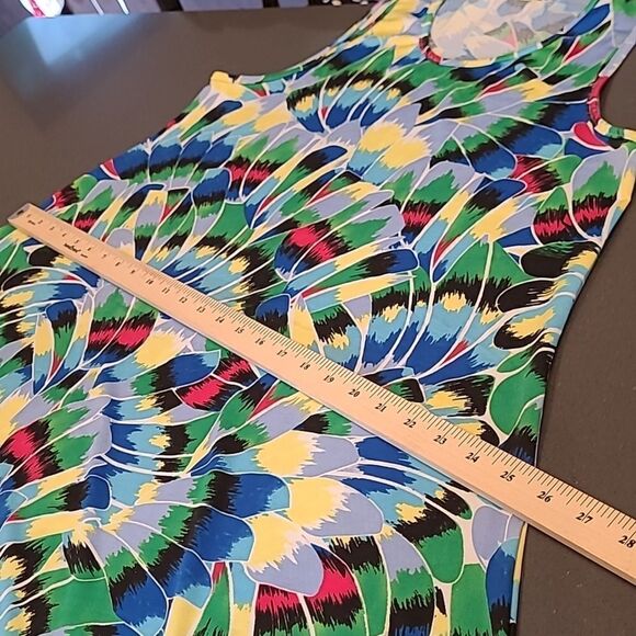 Magic sz M colorful A line dress with fringed bottom - Picture 7 of 9